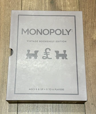 BNIB Monopoly Hasbro Boardgame Vintage Bookshelf Collector's Edition . UK Board - Image 1 of 4