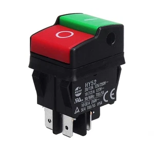 Interruptor de botón de herramienta eléctrica de encendido y apagado de 4 pines KEDU HY52 125/250 V 20/12 A 2 piezas - Imagen 1 de 4