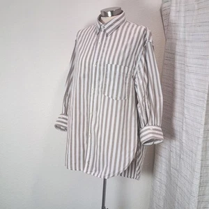 CITIZENS OF HUMANITY Kayla Button Down Shirt Women Size M Stripe Collared - Picture 1 of 18