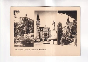 F5847) Cartolina postale, FRIEDLAND im Isergebirge - castello e municipio - Foto 1 di 2