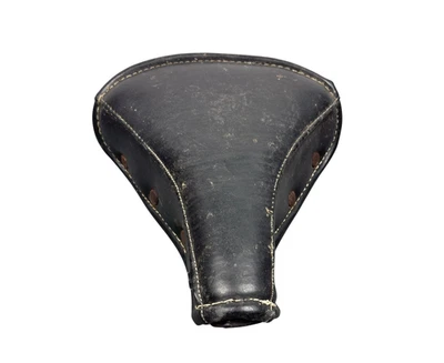 Asiento de sillín de bicicleta de cuero negro vintage muelle helicoidal bicicleta crucero comodidad retro Foto 1 de 4