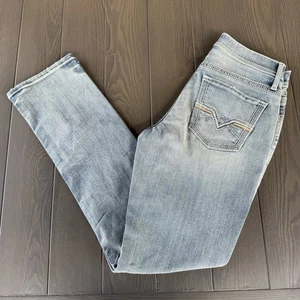 Pantalones de mezclilla elásticos premium azul claro BKE con hebilla Jake de pierna recta para hombre 30x34 - Imagen 1 de 15