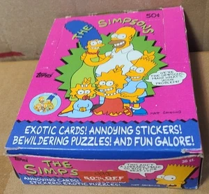 1990 Topps The Simpsons TV Show 50¢ Trading Cards Full Open Box - Picture 1 of 1