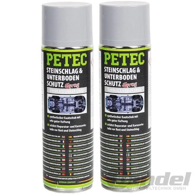 2x 73350 PETEC STONE CHIP & UNDERBODY PROTECTION 500ml SPRAY PAINTABLE - Image 1 of 3