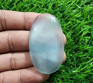 Delightful Unique 81.50 Crt Gray Onyx Oval Shape Cabochon Loose Gemstone Jewelry - Picture 1 of 9