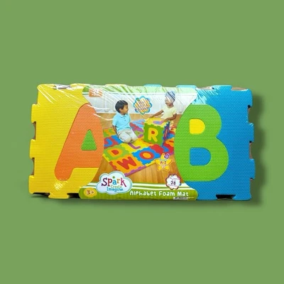 Alfombra de juego de espuma ABC alfabeto 28 piezas juguete de aprendizaje chispa crear imagen - NUEVO Foto 1 de 4
