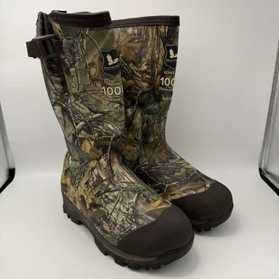 FIELD & STREAM 1000G THINSULATE SCENT FREE HUNTING BOOTS SIZE 8 REAL TREE CAMO - Image 1 of 4
