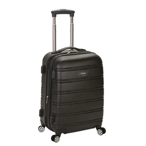 Expandable Spinner Carry-On Luggage 20 Inch Black Hardside - Picture 1 of 1