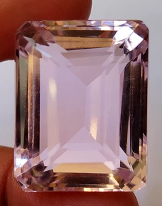Large Pink Topaz 88.45 CT Emerald Faceted Cut Loose Gemstone Gift for Birthday - Picture 1 of 7