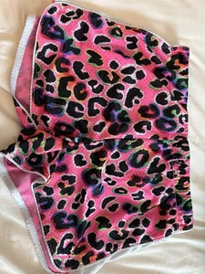 Justice Brand Cheetah Multicolored Jersey Type Shorts Side 16 (like Adult Small) - Picture 1 of 3