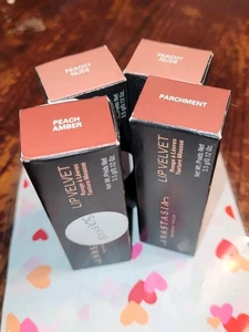 Anastasia Beverly Hills Lip Velvet Lot Of 4 Full Size Parchment Peach Lipstick  - Picture 1 of 3
