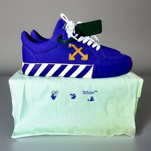 Off-White Men's Vulcanized Low Shoes Purple Yellow Arrow Size 41EU 8US Exclusive - Picture 1 of 24