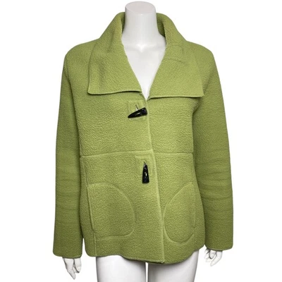 Nomadic Traders Fleece Coat Womens Size M Green Toggle Buttons Long Sleeve - Image 1 of 4