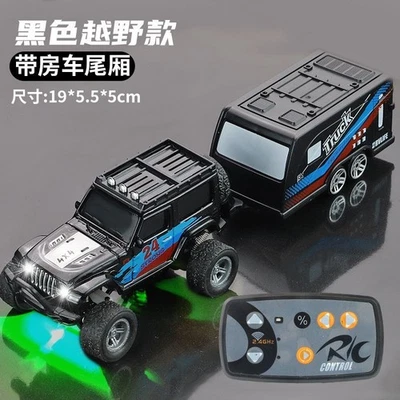 2.4G 1:64 Mini Alloy Remote Control Off-road RC Car Pickup Trailer Children Toy - Image 1 of 4