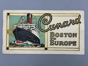 Antiguo folleto CUNARD Ocean Liner RMS SAMARIA 1920 Boston Europa crucero - Imagen 1 de 17