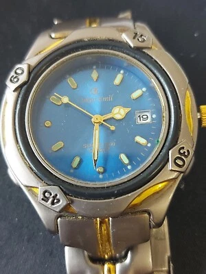 (**) RELOJ PULSERA ANALÓGICO DIGITAL HOMBRE COLOR PLATA AMARILLO Y AZUL OE3 - Imagen 1 de 4