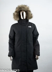 Womens The North Face Arctic Parka Down Waterproof Warm Winter Coat BLACK LARGE - Picture 1 of 20