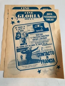 Gene Hackman La Conexión Francesa 1971 Lengua Española 3 Hojas Promocionales - Imagen 1 de 1