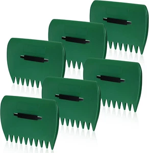 6 Pcs Leaf Scoops Hand Rakes Large Leaf Grabbers for Yard Work Clear and Collect - Picture 1 of 12