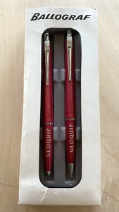 Vintage Ballograf Werbung Kugelschreiber Bleistift Set Geoquip Bau Rot Box - Bild 1 von 5