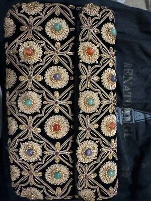 Monedero clutch renato angi negro mediano nuevo todavía en el bolso original Foto 1 de 3