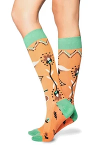 DOUBLE D RANCH DDR STIEFELSOCKEN -- Lil Chiquita Vogelmuster -- EINHEITSGRÖSSE -- NEU - Bild 1 von 2