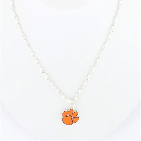 Clemson Tigers Enamel Logo & Pearl Necklace Cover