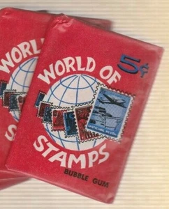 1965 Donruss World of Stamps Unopened Pack - Picture 1 of 2