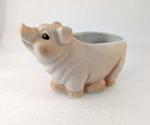 Studio Kunst Keramik Schwein Übertopf Mama Schwein mit Ferkeln Übertopf - Bild 1 von 6