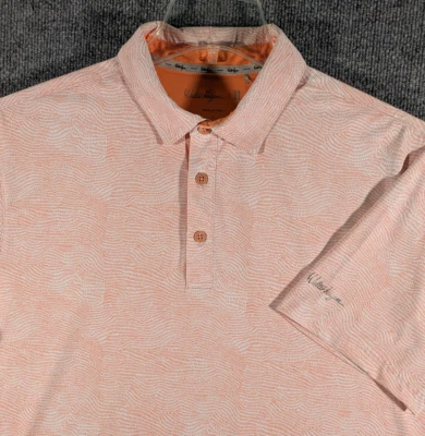 Walter Hagen 11 Majors Golf Stretch Polo Orange Short Sleeve Performance Mens L — 第 1/4 张图片