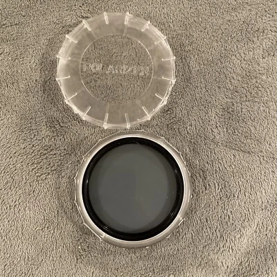 Vivitar 55mm Polarizer PL Glass Lens Filter Japan Genuine Polarizing W/ Case - Image 1 of 4
