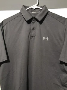Under Armour Heatgear Golf Polo Short Sleeve Cold Golf Grey Size M - Imagen 1 de 5