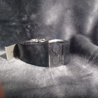 PHILIPPE STARCK BY FOSSIL BLACK RUBBER WATCH PH5029 PH-5029 **READ** RARE - Photo 1/4