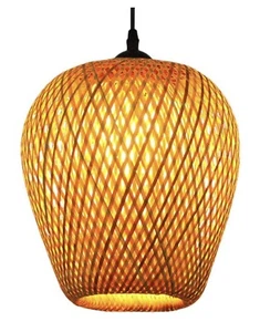 Bamboo Lamp Retro Japanese Style Rattan Pendant Lights Hanging Lamp for Home Liv - Picture 1 of 5