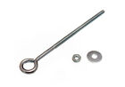 100 X Eye Bolt With Nuts And Washers M6 6Mm X 150Mm Bzp Weatherproof