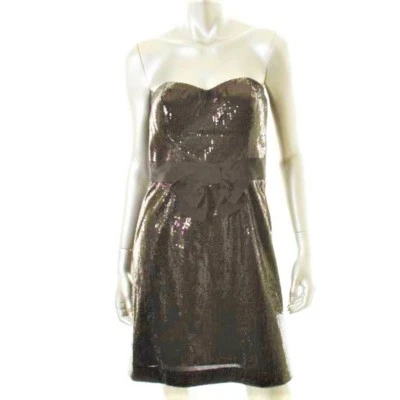 VESTIDO SIN TIRANTES MISS SIXTY Mujer $169 FIONA NEGRO LENTEJUELAS CREMALLERA EXPUESTA TALLA 6 NUEVO CON ETIQUETAS Foto 1 de 3