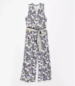 LOFT FLORAL TIE WAIST JUMPSUIT SIZE SMALL NWT - Picture 1 of 12
