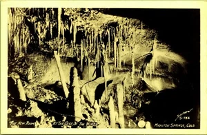 RPPC Nueva Habitación Cueva de los Vientos Manitou Springs Colorado Foto Real Postal - Imagen 1 de 2
