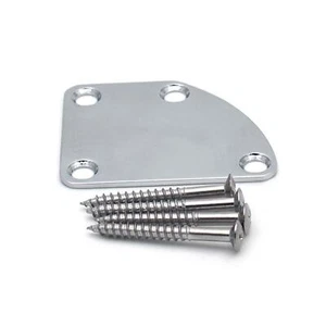 Alloy Electric Guitar Neck Plate Cutaway Neck Joint Plate for Strat Tele Bass - Picture 1 of 17