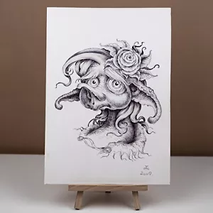 "Porträt Original Illustration Stiftzeichnung ""Fruitilda" - Bild 1 von 6