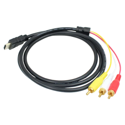 HDMI to RCA Cable,HDMI Male to 3RCA Video Audio AV Adapter f TV DVD 1080p–1.5m - Image 1 of 3