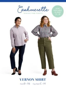 Vernon Shirt Sizes 0 - 16 Sewing Pattern by Jenny Rushmore of Cashmerette Patter - Picture 1 of 4