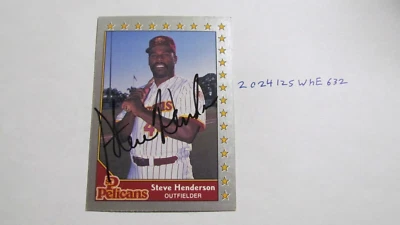 1990 Pacific Steve Henderson signed card - Image 1 of 2