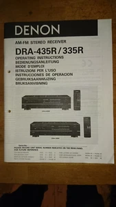 Denon DRA-435R / 335R Bedienungsanleitung Operating Instuctions Manual - Bild 1 von 2