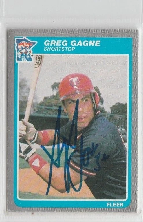 Greg Gagne 1985 Fleer Update autographed auto signed card Twins - Image 1 of 1