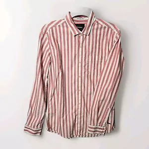 Bossini Shirt Mens Casual DRESS Button Up Long Sleeve Size L 42 CM STRIPED - Picture 1 of 10