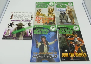Lot of 5 Star Wars Books Beginning Reading Level 2 and Stickers Book Han Solo - Picture 1 of 8