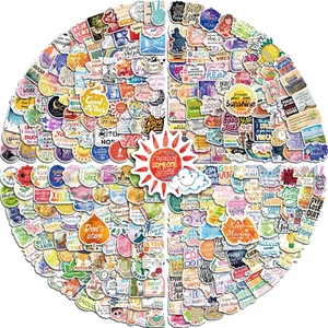 400Pcs Inspirational Words Stickers, Motivational Waterproof Vinyl Stickers for - Picture 1 of 12
