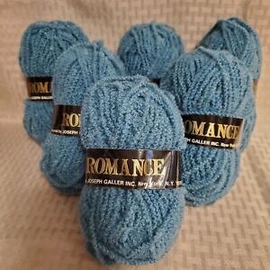 Lot of 6 Skeins Joseph Galler Romance Wool/Mohair/Acrylic Yarn - Made in France