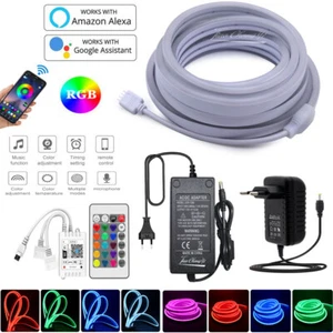 Néon 12V RGB 6x12mm 3535 bande DEL flexible APP kit contrôleur WiFi intelligent - Photo 1 sur 18